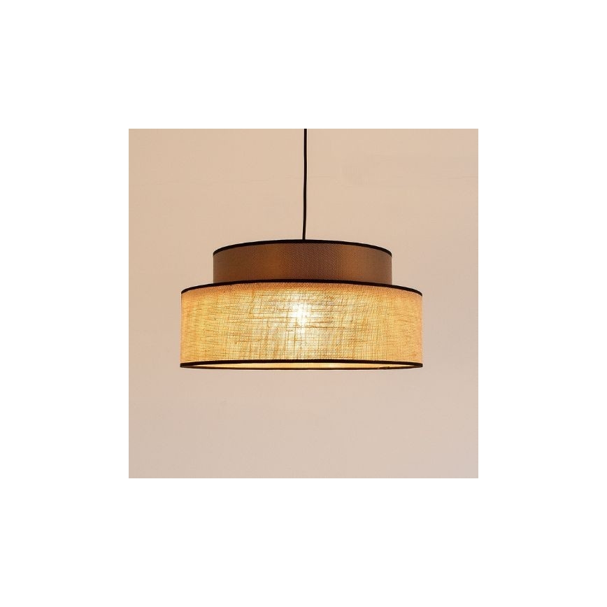 Lühter BOHO 1xE27/60W/230V pruun/beež