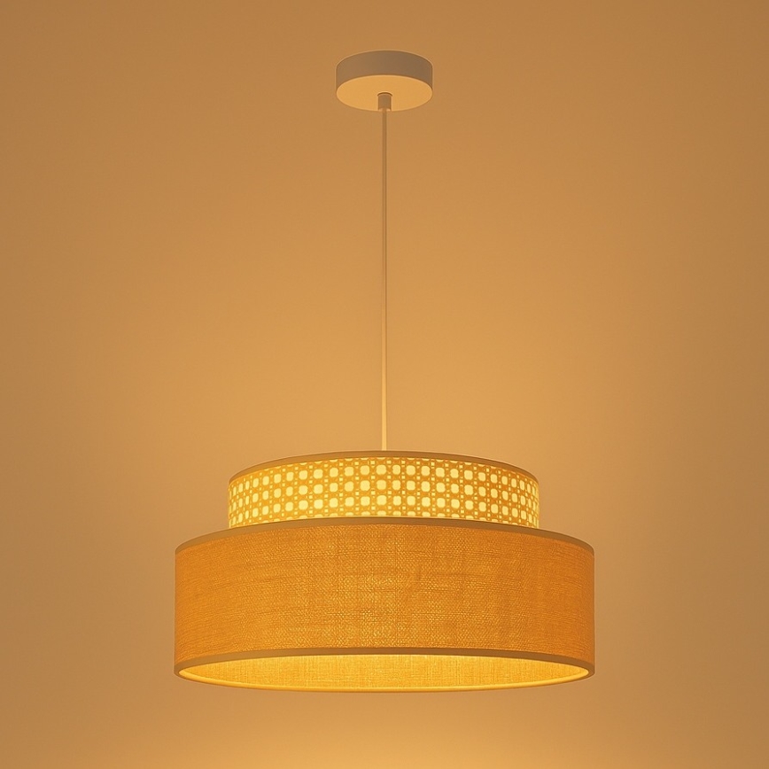 Lühter BOHO 1xE27/60W/230V rotang