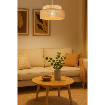 Lühter BOHO 1xE27/60W/230V rotang