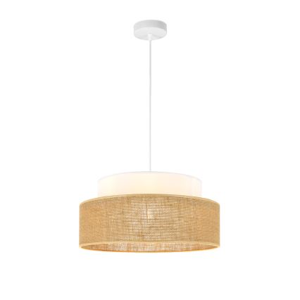 Lühter BOHO 1xE27/60W/230V valge/beež