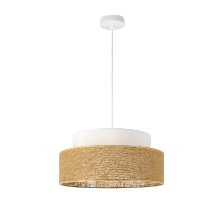 Lühter BOHO 1xE27/60W/230V valge/beež