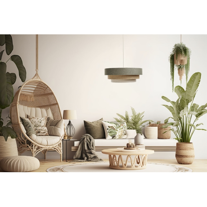 Lühter BOHO TRINITI 1xE27/60W/230V hall/beež/kreemikas