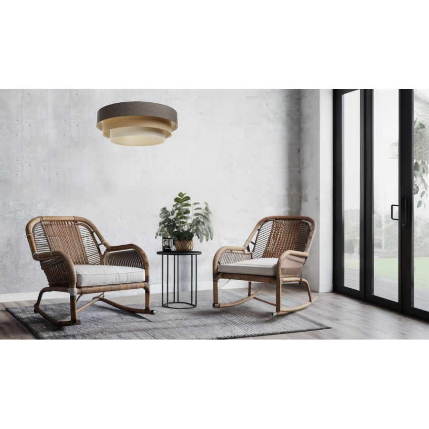 Lühter BOHO TRINITI 1xE27/60W/230V hall/beež/kreemikas