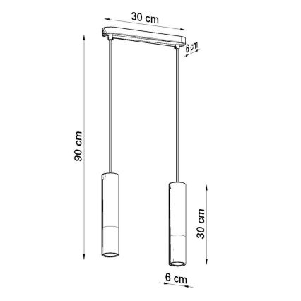 Lühter BORGIO 2xGU10/40W/230V