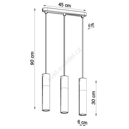 Lühter BORGIO 3xGU10/40W/230V