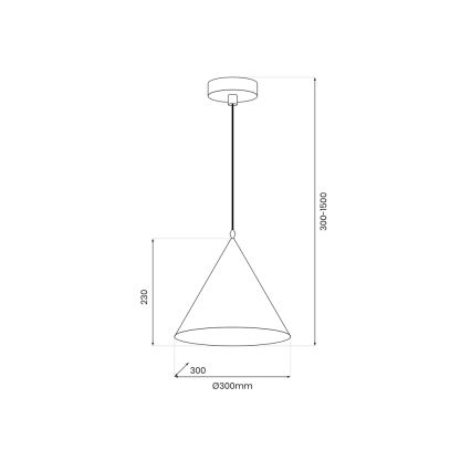 Lühter BOSCO 1xE27/15W/230V pruun