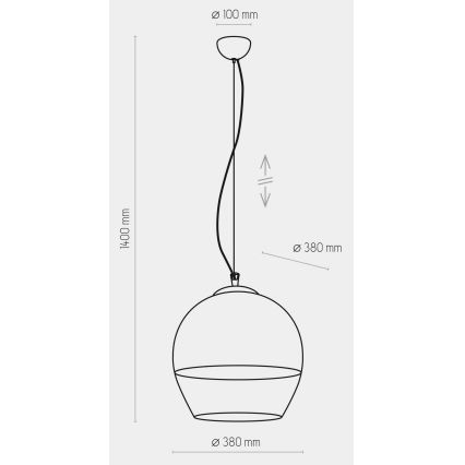 Lühter BOULETTE 1xE27/60W/230V kuldne