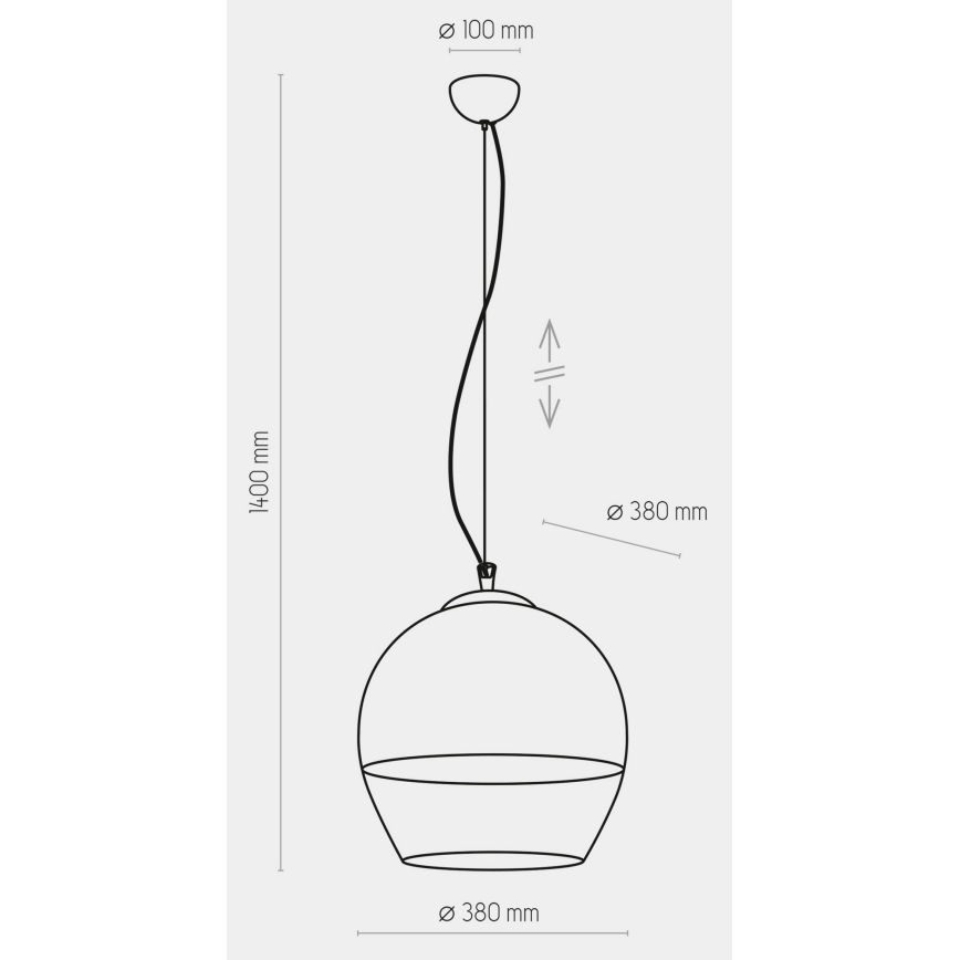 Lühter BOULETTE 1xE27/60W/230V kuldne