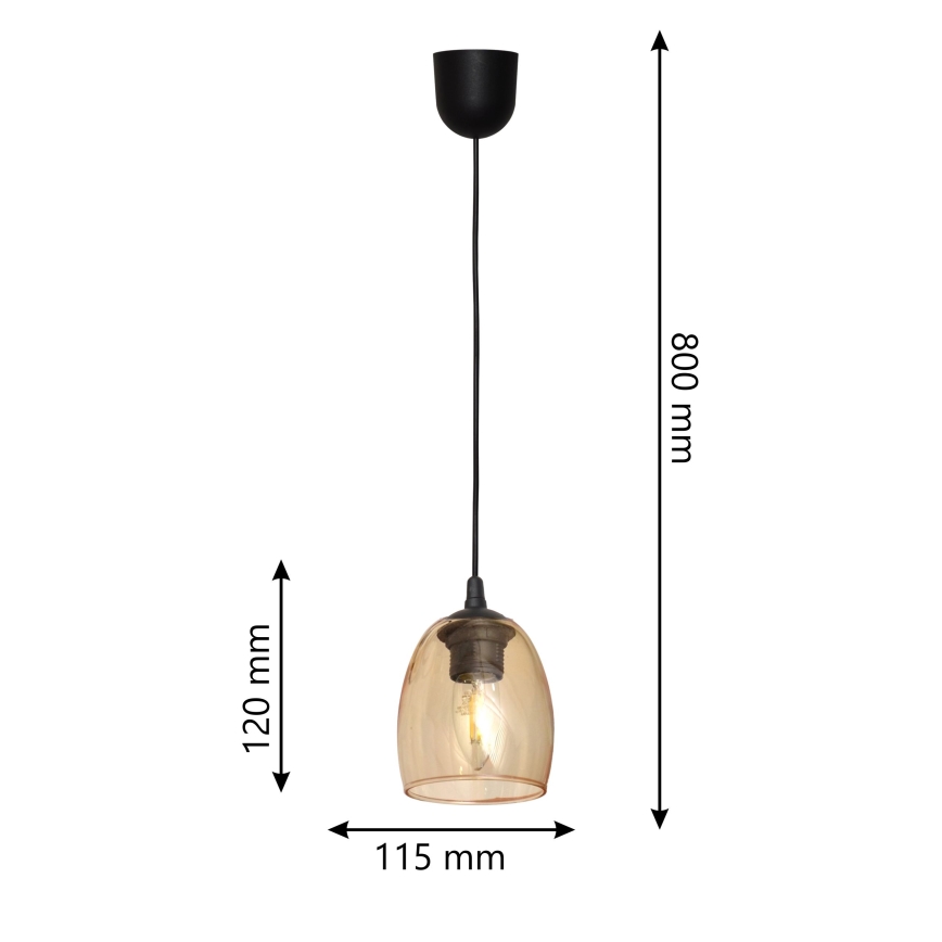 Lühter BRILLANT 1xE27/15W/230V beež