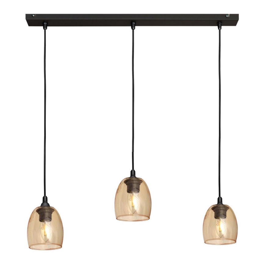 Lühter BRILLANT 3xE27/15W/230V beež