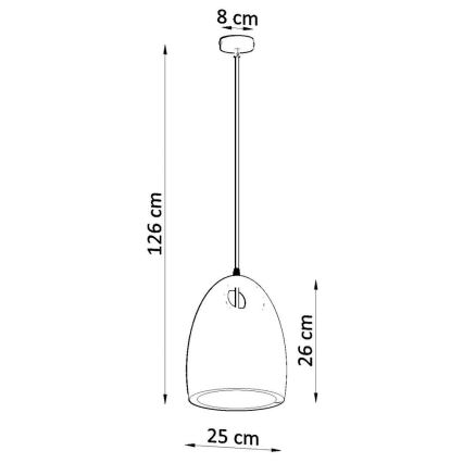 Lühter BUKANO 1xE27/60W/230V