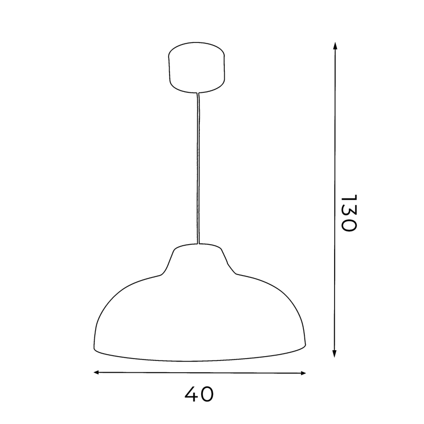 Lühter BURGOS 1xE27/60W/230V valge