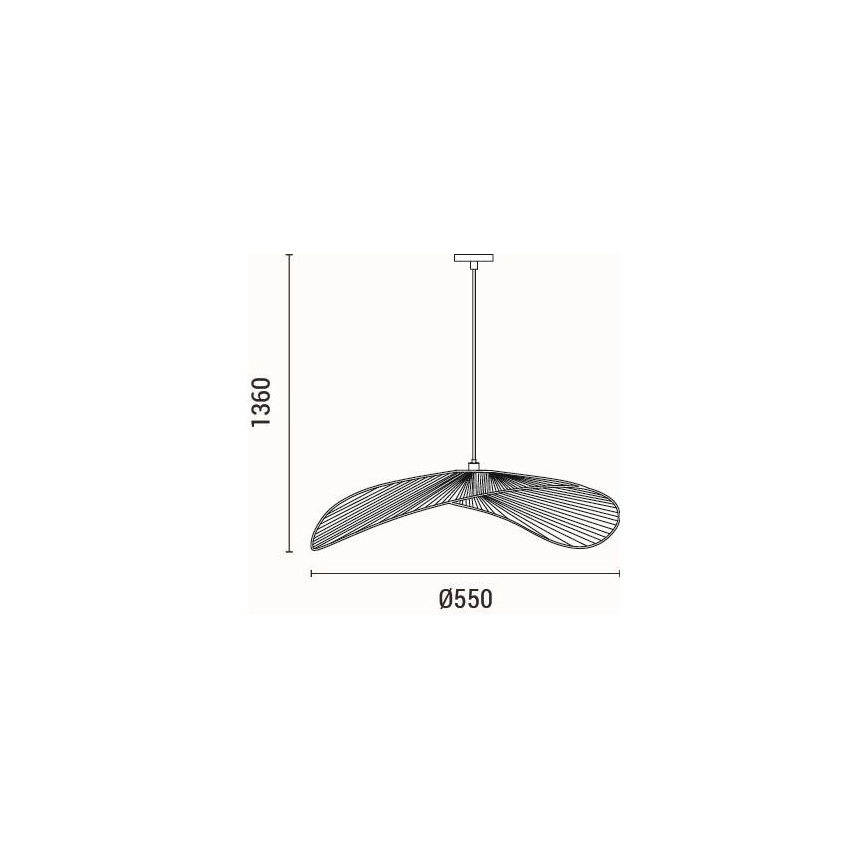 Lühter CALYPSO 1xE27/15W/230V d. 55 cm bambus