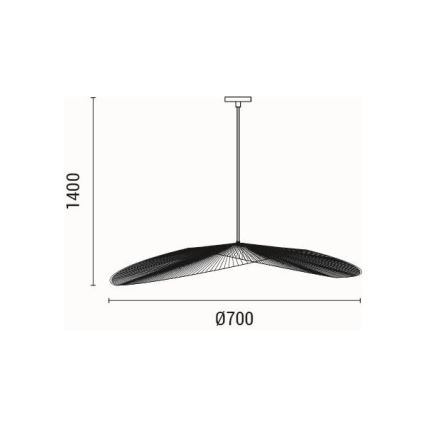 Lühter CALYPSO 1xE27/40W/230V d. 70 cm bambus