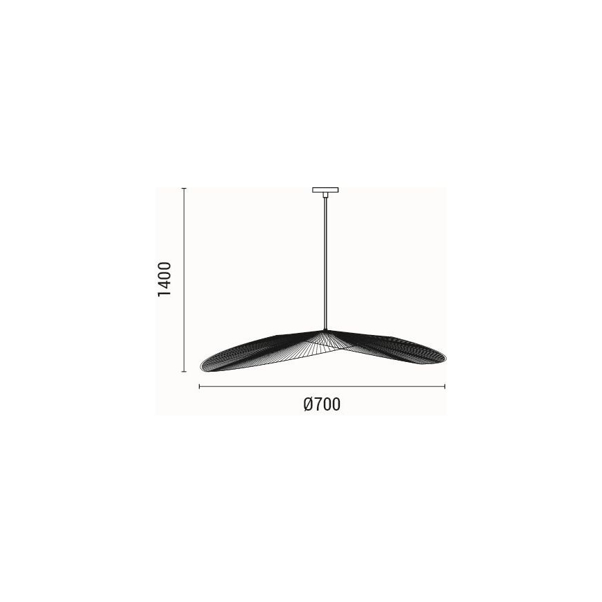 Lühter CALYPSO 1xE27/40W/230V d. 70 cm bambus