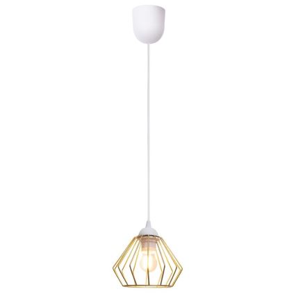 Lühter CEED GOLD 1xE27/60W/230V d. 17,5 cm valge/kuldne