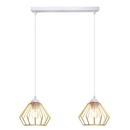 Lühter CEED GOLD 2xE27/60W/230V valge/kuldne