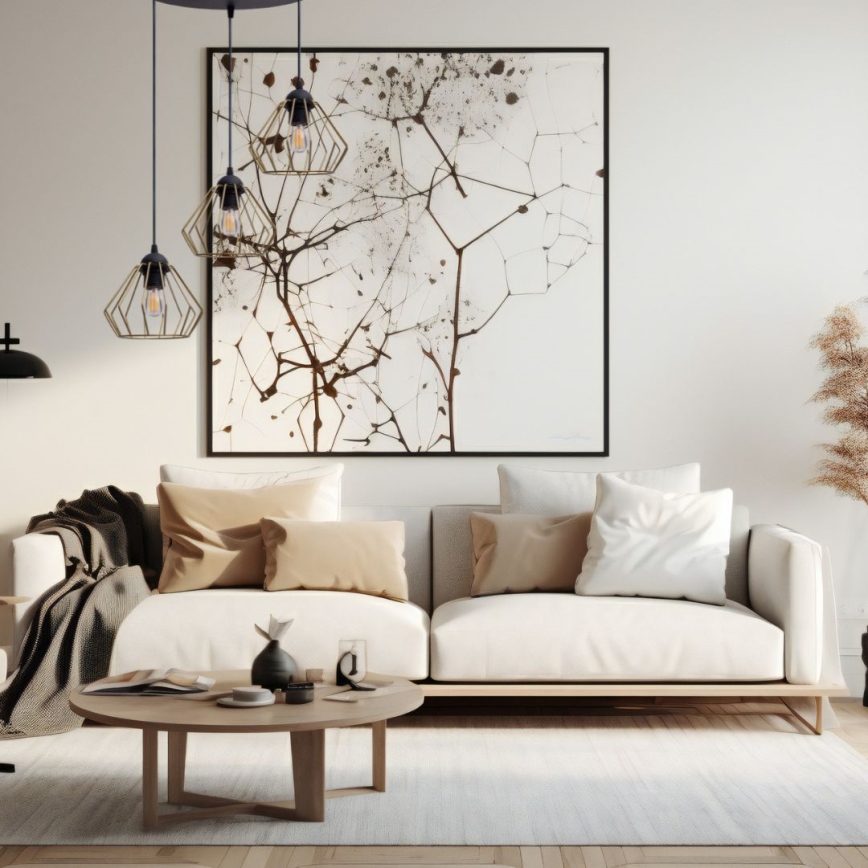 Lühter CEED GOLD 3xE27/60W/230V d. 45 cm must/kuldne