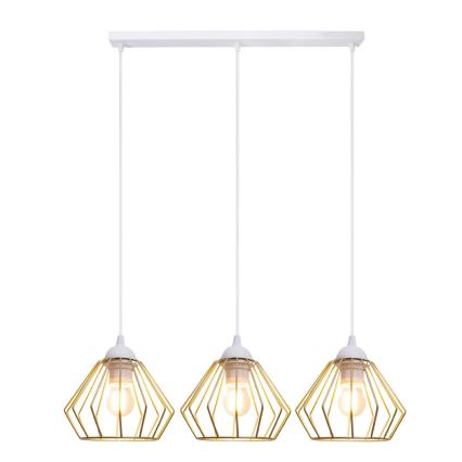 Lühter CEED GOLD 3xE27/60W/230V valge/kuldne