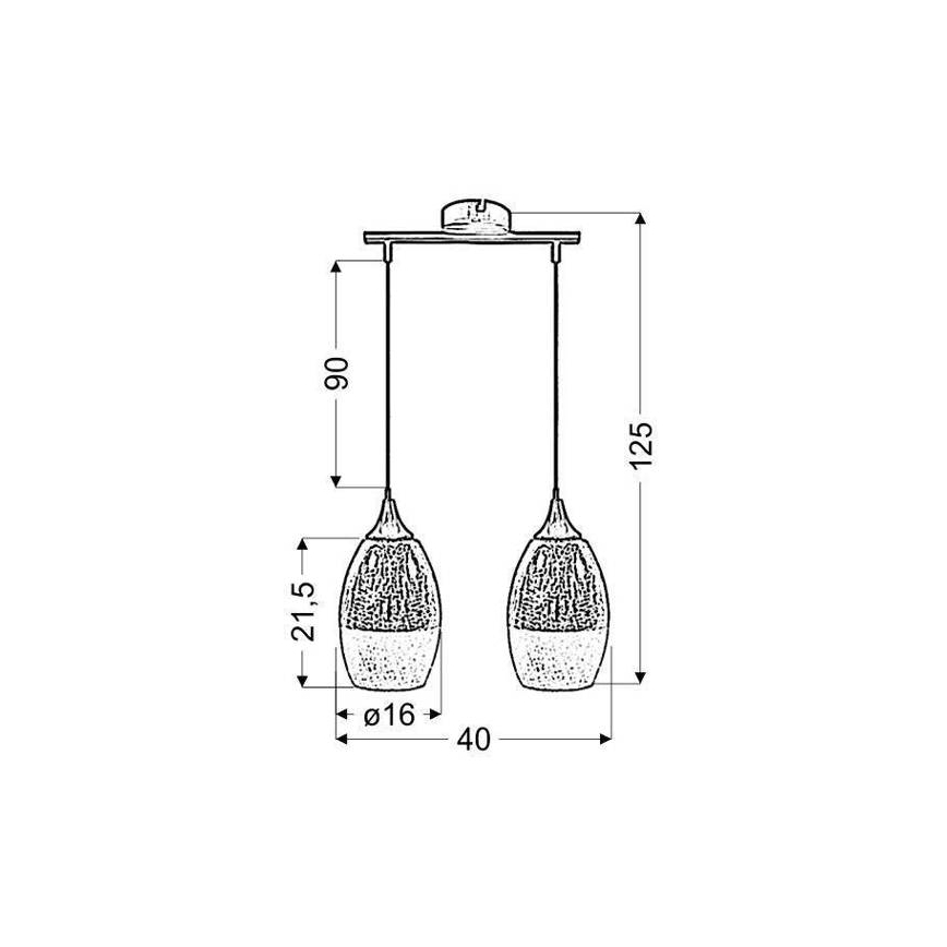 Lühter CELIA 2xE27/60W/230V