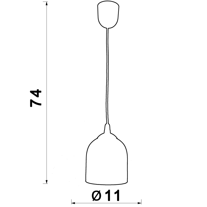 Lühter CHRIS 1xE27/60W/230V d. 11 cm roheline