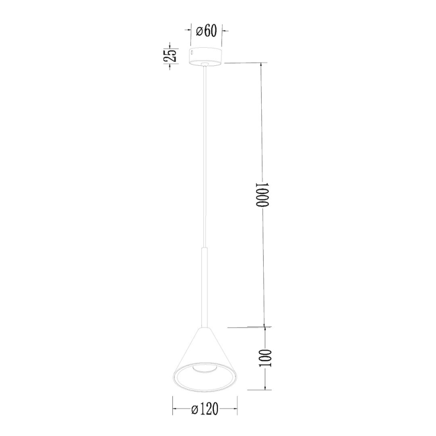 Lühter CONE 1xGU10/10W/230V kuldne/must