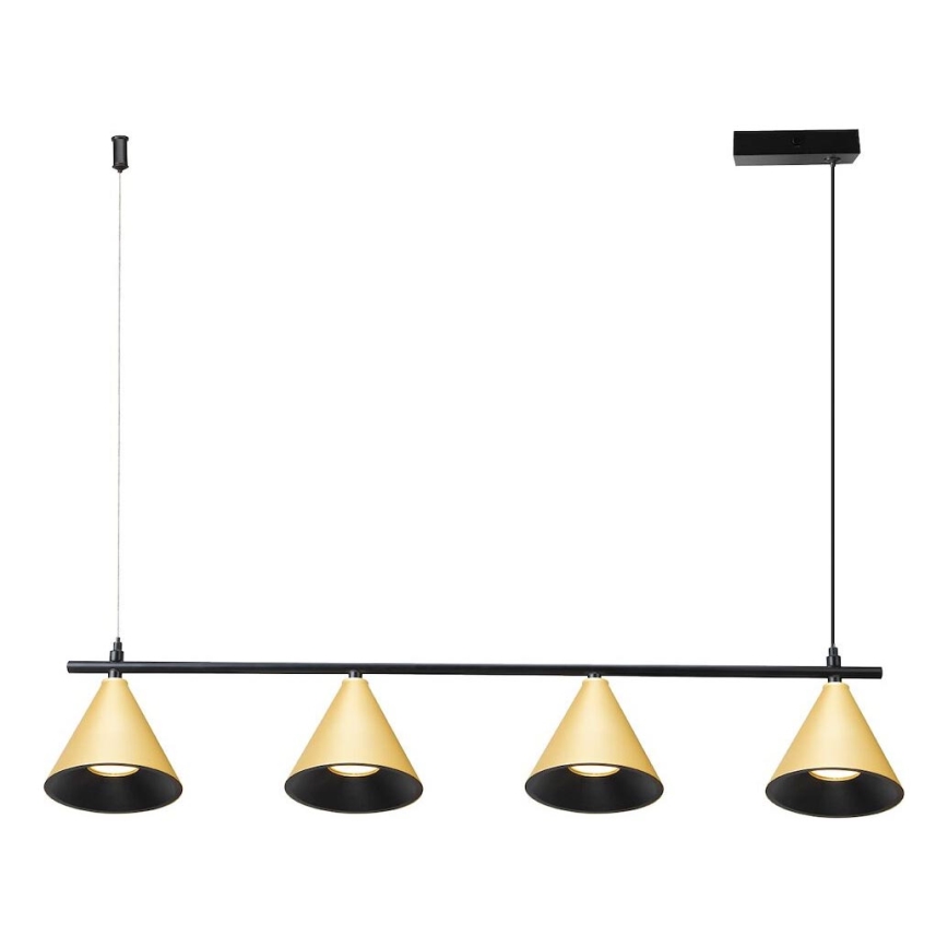 Lühter CONE 4xGU10/10W/230V kuldne/must