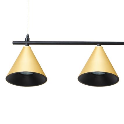 Lühter CONE 4xGU10/10W/230V kuldne/must