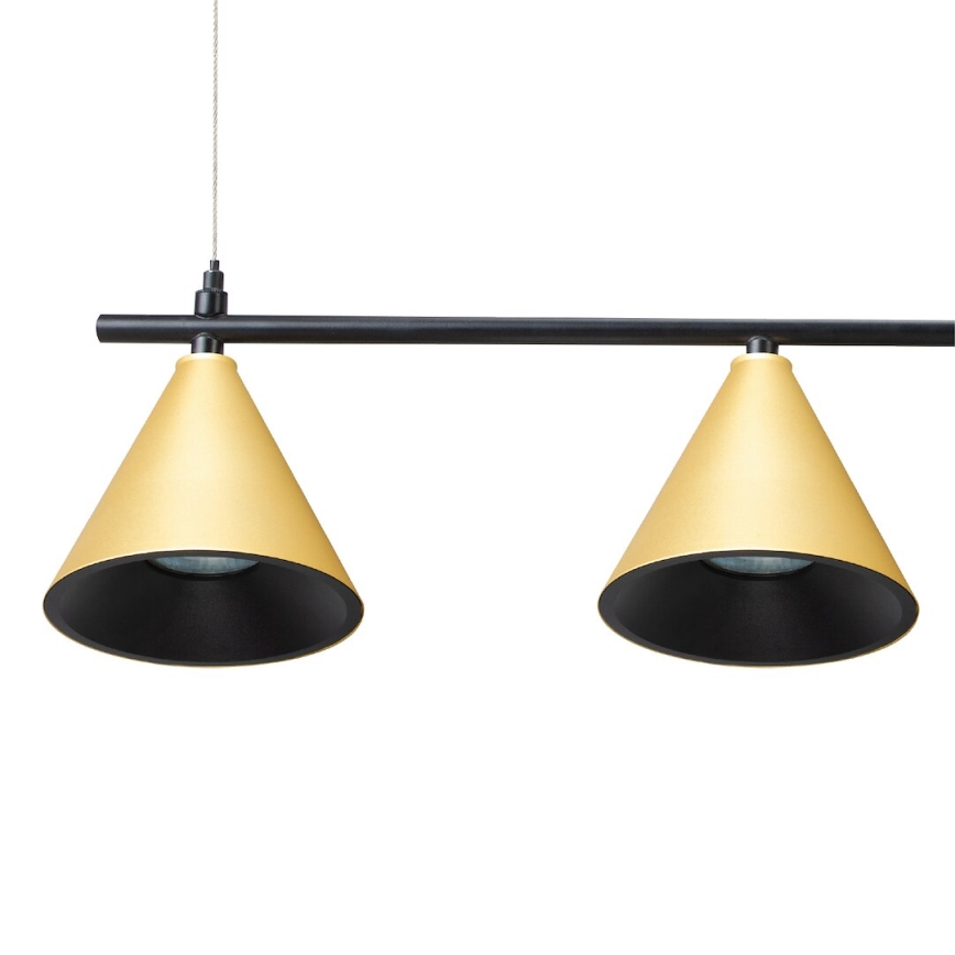 Lühter CONE 4xGU10/10W/230V kuldne/must