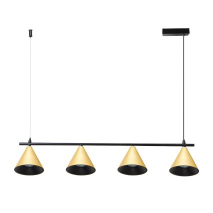 Lühter CONE 4xGU10/10W/230V kuldne/must