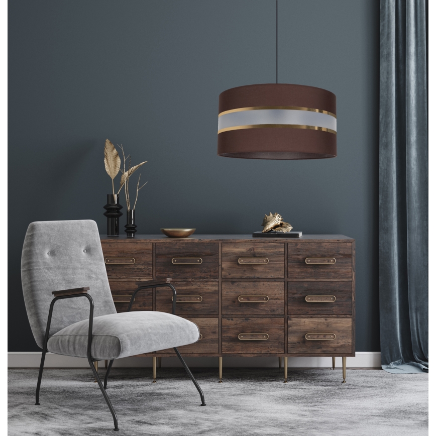 Lühter CORAL 1xE27/60W/230V d. 40 cm pruun