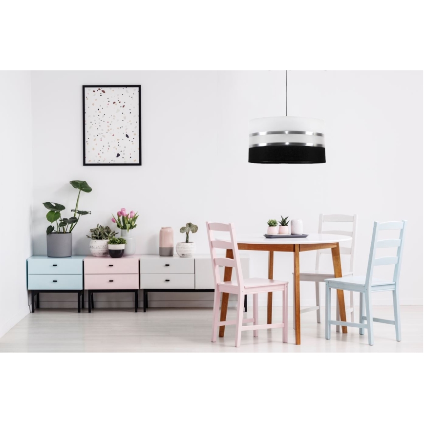 Lühter CORAL 1xE27/60W/230V must ja valge