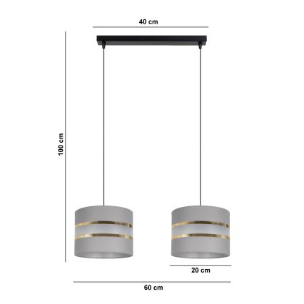 Lühter CORAL 2xE27/60W/230V hall