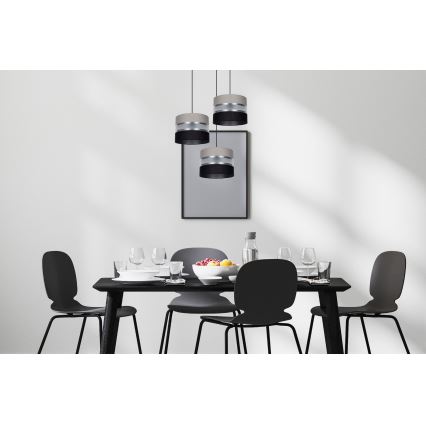 Lühter CORAL 3xE27/60W/230V must/hall/matt kroom d. 45 cm
