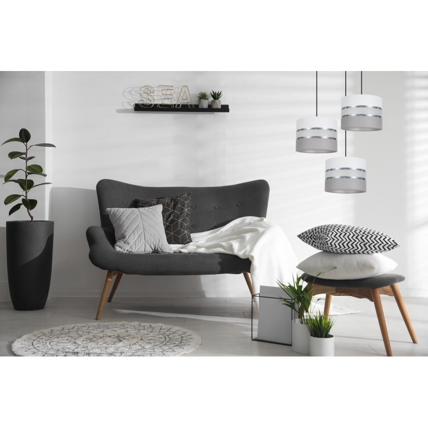 Lühter CORAL 3xE27/60W/230V valge/hall