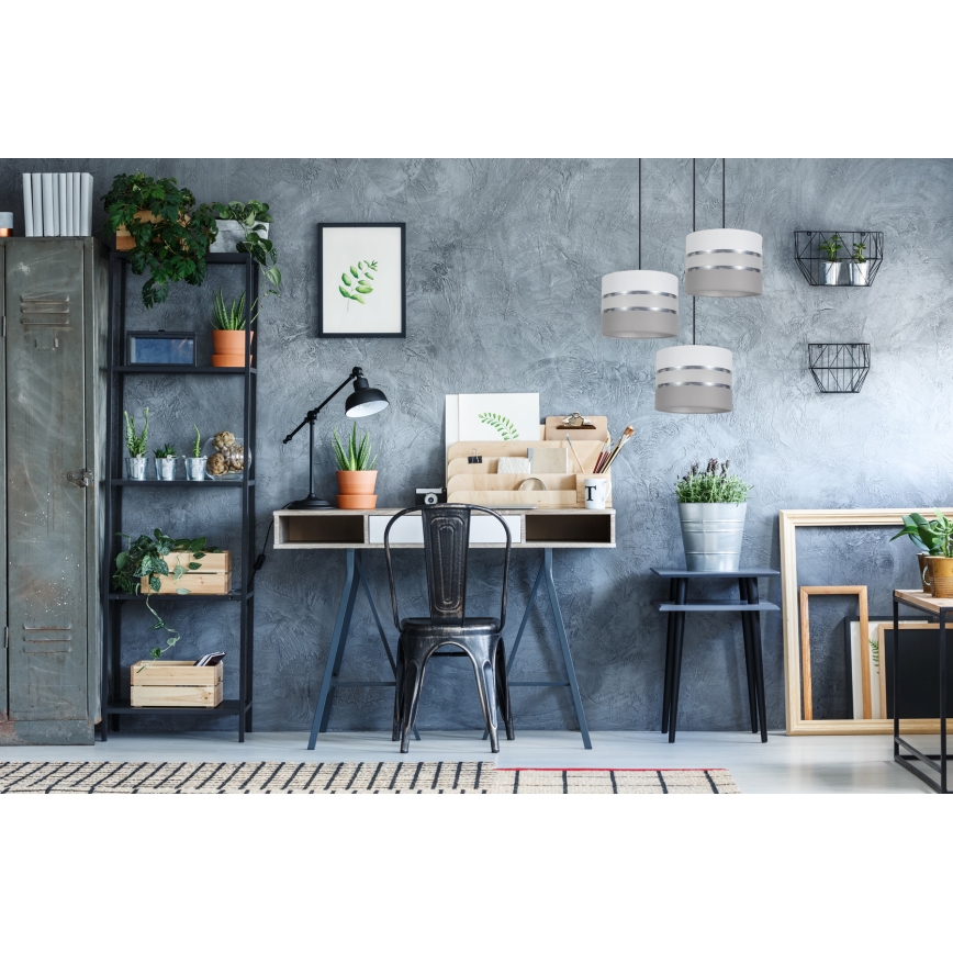 Lühter CORAL 3xE27/60W/230V valge/hall