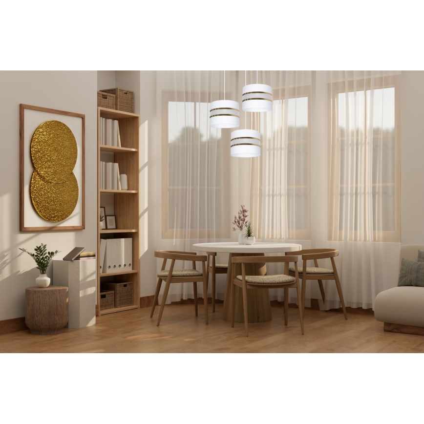 Lühter CORAL 3xE27/60W/230V valge