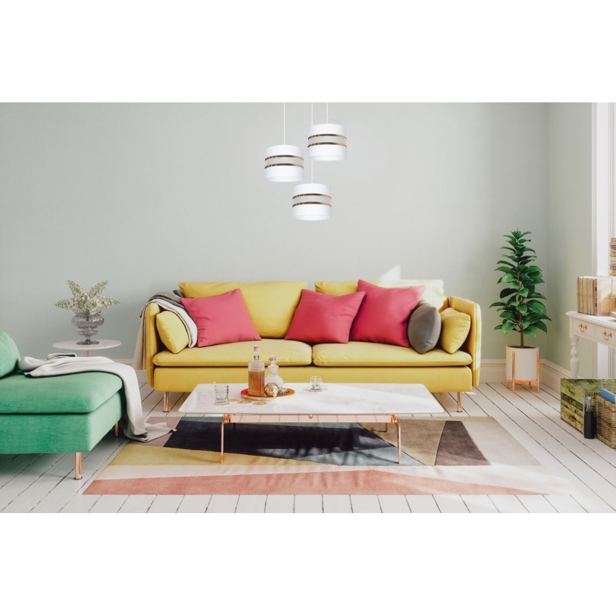 Lühter CORAL 3xE27/60W/230V valge