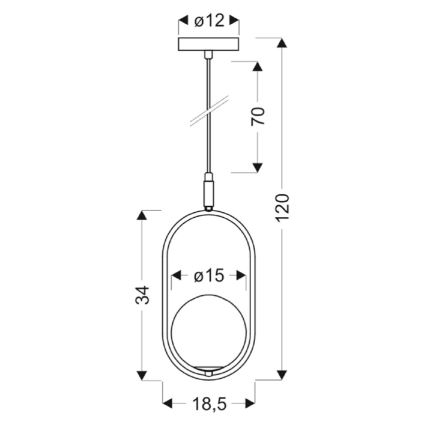 Lühter CORDEL 1xG9/28W/230V läikiv kroom