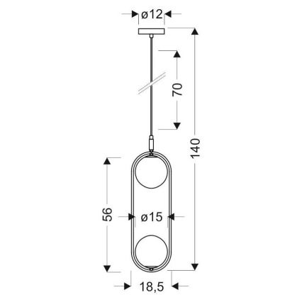 Lühter CORDEL 2xG9/28W/230V