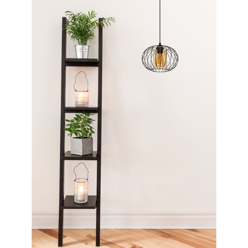 Lühter CORRINI 1xE27/60W/230V d. 25 cm must/beež