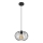Lühter CORRINI 1xE27/60W/230V d. 25 cm must/läbipaistev