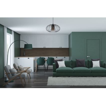 Lühter CORRINI 1xE27/60W/230V d. 34 cm must/hall