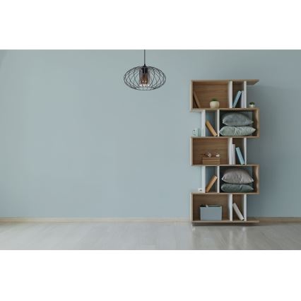Lühter CORRINI 1xE27/60W/230V d. 34 cm must/hall