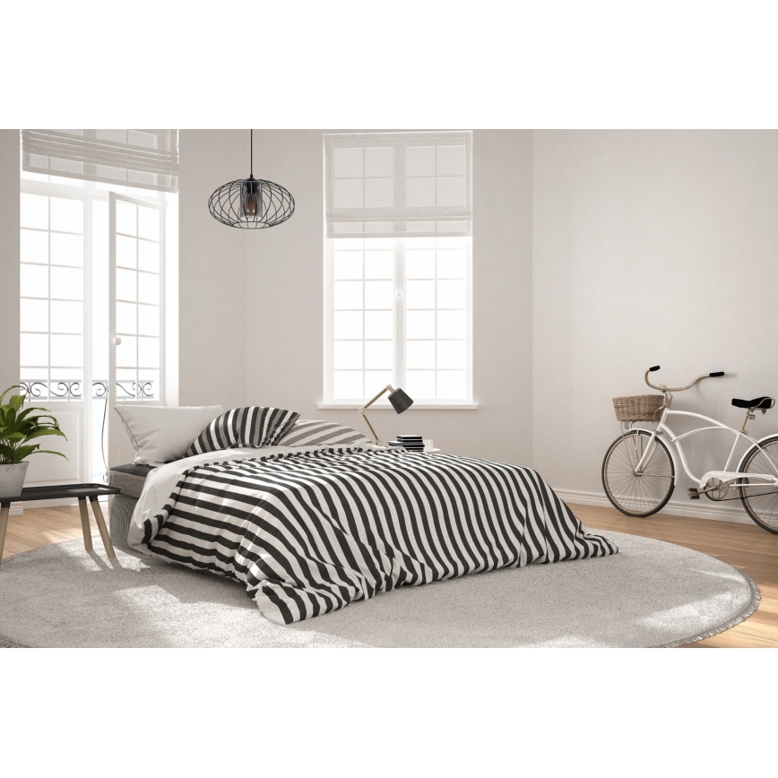 Lühter CORRINI 1xE27/60W/230V d. 34 cm must/hall