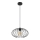 Lühter CORRINI 1xE27/60W/230V d. 34 cm must/läbipaistev