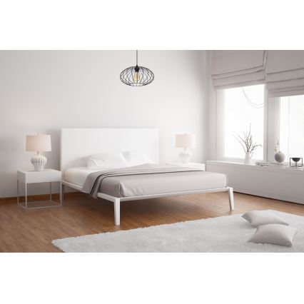 Lühter CORRINI 1xE27/60W/230V d. 34 cm must/läbipaistev