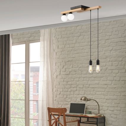 Lühter CORTINA 2xE27/15W/230V + 2xG9/5W/230V must/tamm