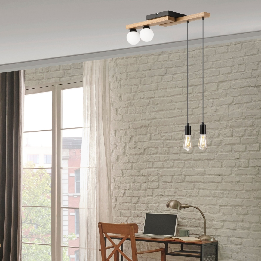 Lühter CORTINA 2xE27/15W/230V + 2xG9/5W/230V must/tamm
