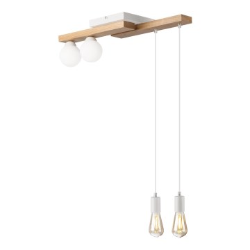 Lühter CORTINA 2xE27/15W/230V + 2xG9/5W/230V valge/tamm
